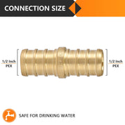 PEX-B Crimp 1/2" PEX x 1/2" PEX Coupling (Lead Free)