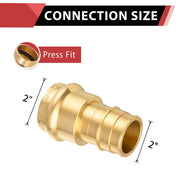 30 Pcs 2" Press x 2" PEX Expansion Brass Adapter (Lead Free)