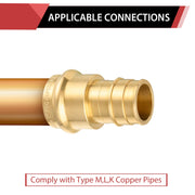 2" Press x 2" PEX Expansion Brass Adapter (Lead Free)
