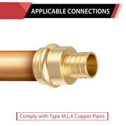 2" Press x 2" PEX Crimp Brass Adapter (Lead Free)