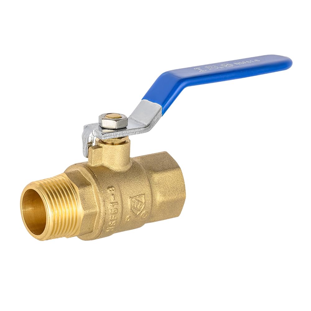 3/4" FIP x 3/4 "MIP Brass Full Port Ball Valve (Lead Free)