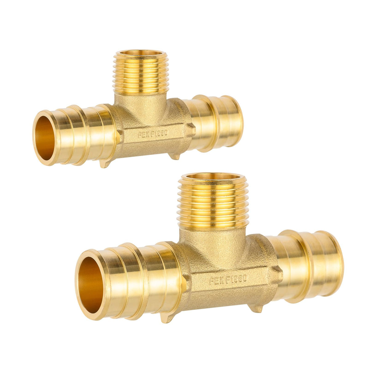 PEX A Expansion 1/2" PEX x 1/2" PEX x 1/2" Male Threaded F1960Tee (Lead Free)