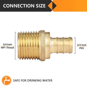 PEX-B Crimp 3/4" x 3/4" Male Adapter (Lead Free)