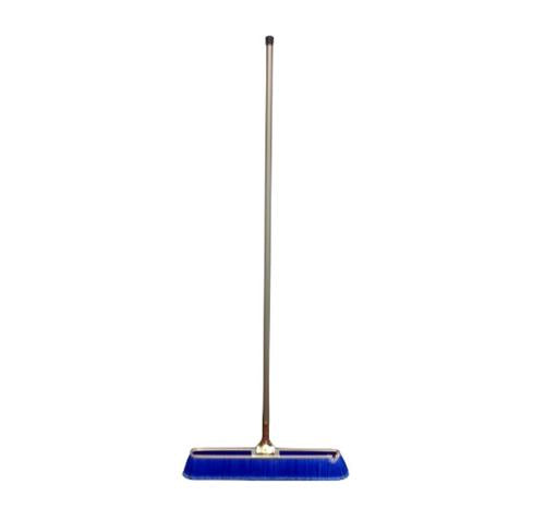 23 in Flagged Bristle Fine Push Broom - Blue