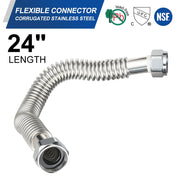 10 Pcs 1" FIP x 1" FIP x 24" SS Corrugated Hose