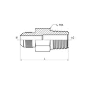 2404-L-06-06 | 06 MJ - 06 MP Straight-Long, Carbon Steel