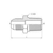 2404-32-20 | 32 MJ - 20 MP Straight, Carbon Steel