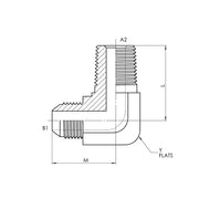 2501-04-12-FG | 04 MJ - 12 MP 90 Elbow Forged, Carbon Steel