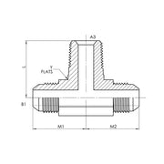 2601-12-12-12-FG | 12 MJ - 12 MJ - 12 MP Branch Tee Forged, Carbon Steel