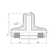 2601-06-06-04-FG | 06 MJ - 06 MJ - 04 MP Branch Tee Forged, Carbon Steel