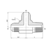 2605-08-08-08-FG | 08 MJ - 08 MP - 08 MJ Tee Forged, Carbon Steel