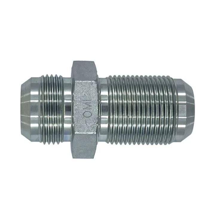 2700-LN-06-06 | 06 MJ - 06 MJ Bulkhead Straight w/ Lock Nut, Carbon Steel