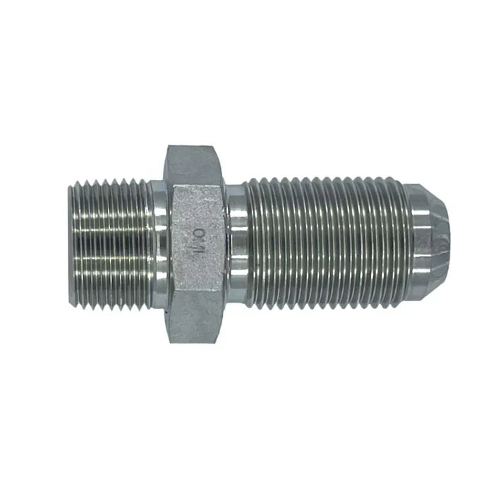 2706-LN-06-08 | 06 MP - 08 MJ Bulkhead Straight w/ Lock nut, Carbon Steel