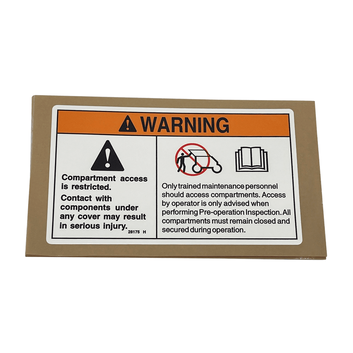 Genie Decal, Warning - Compart Access 28175GT