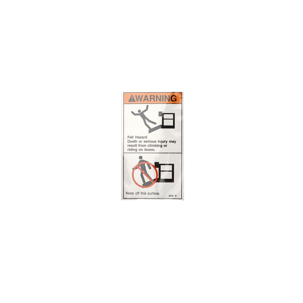 Genie Fall Hazard Warning Decal 28181GT