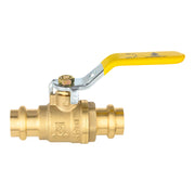 10 Pcs 1/2" Press Ball Valve with EPDM O Ring, Yellow (Lead Free)