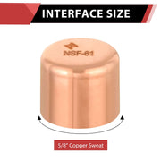 30 Pcs 5/8" Solder Copper Pipe End Cap (Plug) at Wholesale Price
