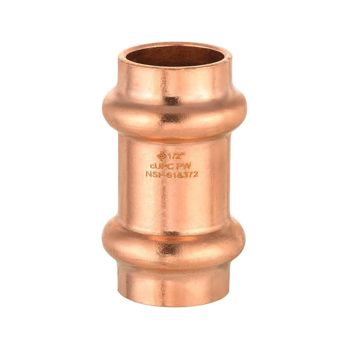 1/2" Press Copper Coupling w/Stop (Lead Free)