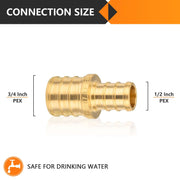PEX-B Crimp 3/4" PEX x 1/2" PEX Coupling (Lead Free)