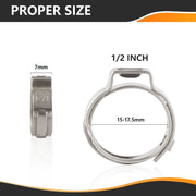 PEX Clamp Rings 1/2" (100) in Bottle