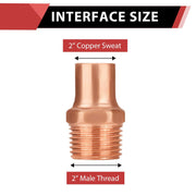 2" C X MNPT Copper Male Adapter