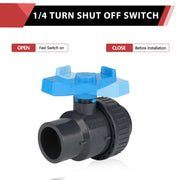 3" PVC Single Union Ball Valve SCH 40/80, Threaded