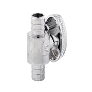 1/2" PEX Crimp x 1/2" PEX Crimp Straight Stop Valve, 1/4 Turn (Lead Free)