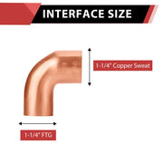 30 Pcs 1-1/4" FTG x Copper 90° Street Elbow at Wholesale Price