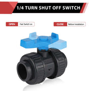2" PVC True Union Ball Valve SCH 40/80