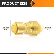 30 Pcs 1/2" x 3/8" Push Fit Coupling