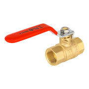 1" FNPT Ball Valve, Red (Lead Free)