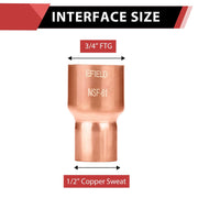 3/4" x 1/2" FTG x C Reducer