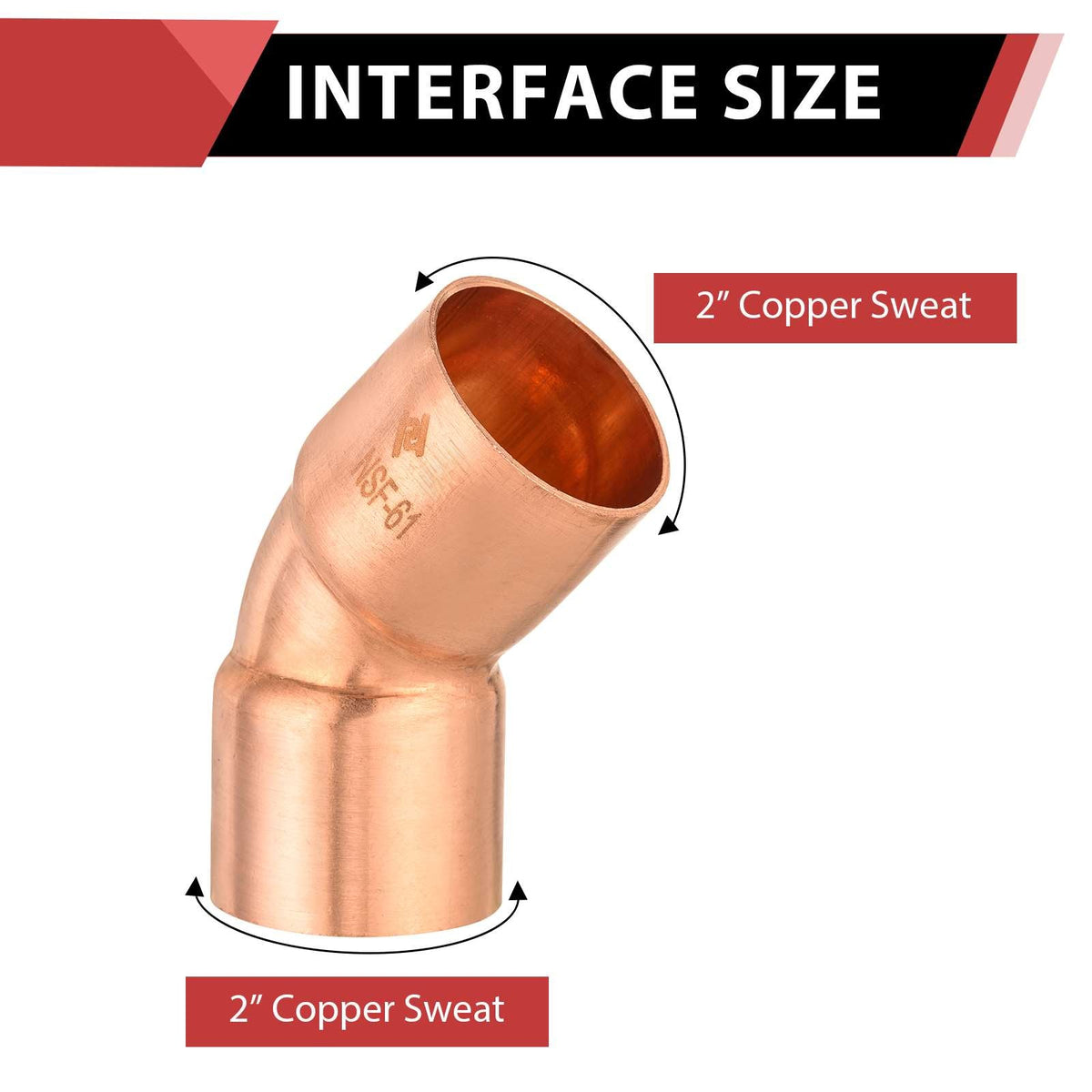 2" 45º Copper Elbow