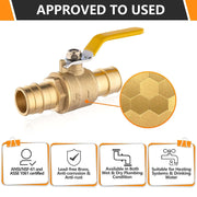 1" PEX Expansion Ball Valve, Yellow (Lead Free)