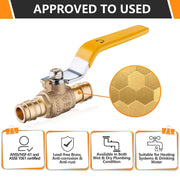 3/4" PEX Expansion Ball Valve, Yellow (Lead Free)