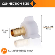 PEX-B Crimp 3/4" x 3/4" Female NPT Swivel Adapter (Lead Free)