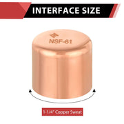 30 Pcs 1-1/4" Solder Copper Pipe End Cap (Plug) at Wholesale Price