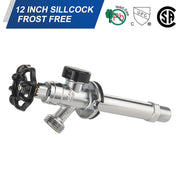 1/2" MIP x 3/4" Hose Bibb, 6" Anti Siphon Frost Free Sillcock