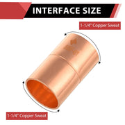 30 Pcs 1-1/4" Copper Coupling With Rolled Stop at Wholesale Price