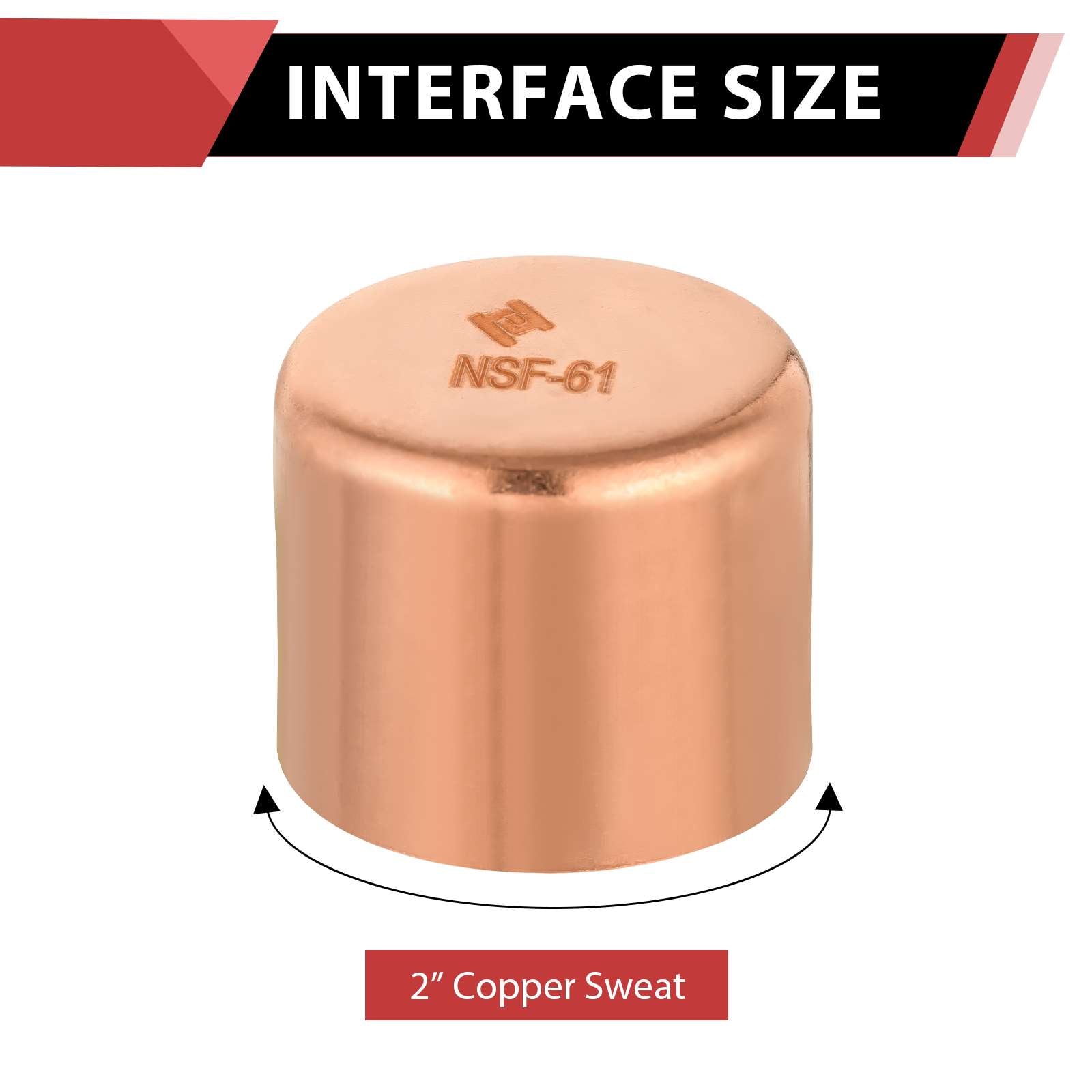 2" Solder Copper Pipe End Cap (Plug)