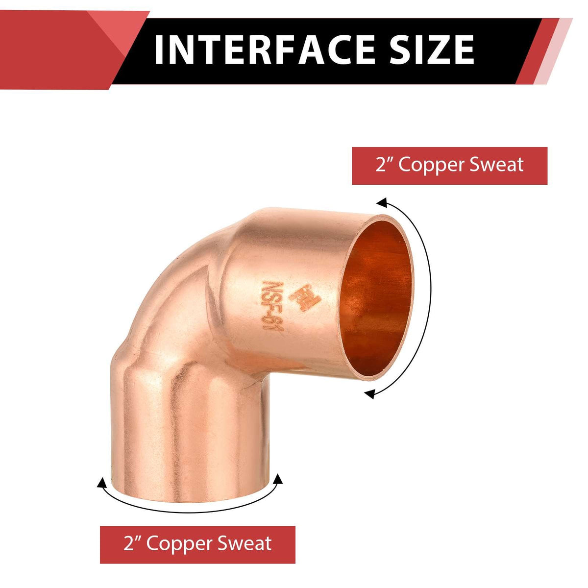 2" 90º Short Radius Copper Elbow