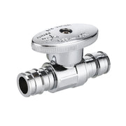 1/2" x 1/2" PEX Expansion Straight Stop Valve, 1/4 Turn (Lead Free)