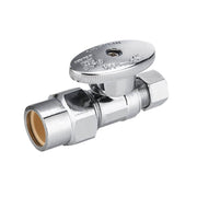 10 Pcs 1/2" CPVC x 3/8" OD Compr. Straight Stop Valve, 1/4 Turn (Lead Free)