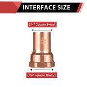 3/4" FTG x Female Threaded Street Adapter