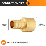 PEX-B Crimp 1" x 1" Female Sweat Adapter (Lead Free)
