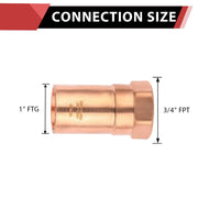 30 Pcs 1" FTG Press x 3/4" Female Threaded Street Copper Adapter (Lead Free)