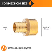 PEX-B Crimp 1" PEX x 1" NPT Male Threaded Adapter (Lead Free)