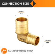PEX-B Crimp Elbow 3/4" PEX x 1" PEX (Lead Free)