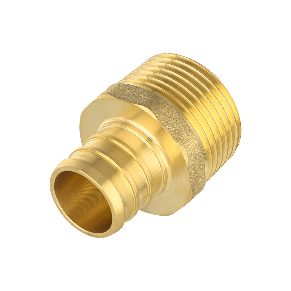 PEX-B Crimp 3/4" PEX x 1" Male Threaded Adapter (Lead Free)