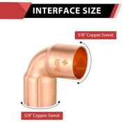 5/8" 90º Short Radius Copper Elbow